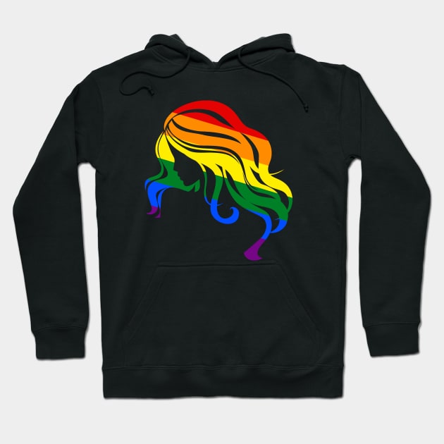 lgbt Rainbow Girl Hoodie by KazSells